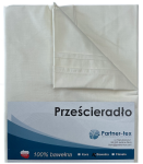 PRZEŚCIERADŁO ecru gładkie bawełna