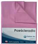 PRZEŚCIERADŁO różowe gładkie bawełna
