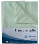 PRZEŚCIERADŁO mięta gładkie bawełna 