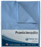 PRZEŚCIERADŁO niebieskie gładkie bawełna 