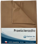 PRZEŚCIERADŁO brąz gładkie bawełna 